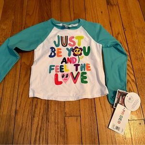 Pride youth small bathing suit long sleeve top NWT
